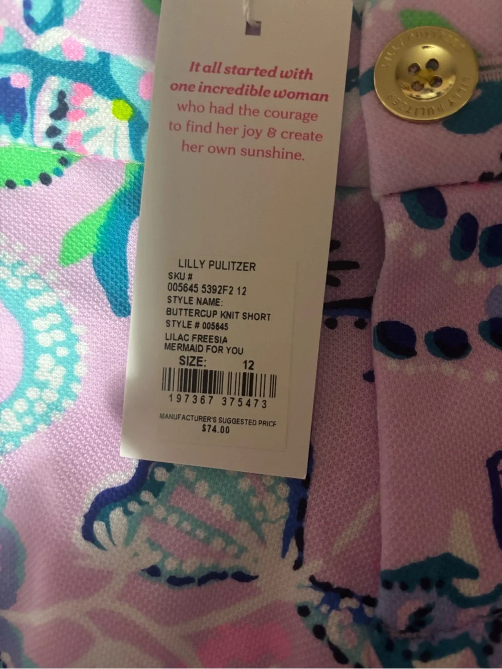 Lilly Pulitzer Pink Scalloped Floral-Print Women’s Shorts